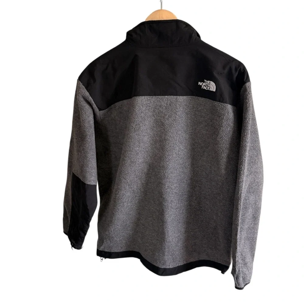 The North Face Youth Junior Kids Classic Black Gray Fleece Full Zip Jacket XL